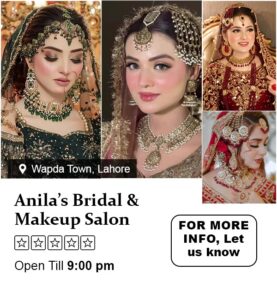 Bridal makeup services at the best salon in Wapda Town Lahore