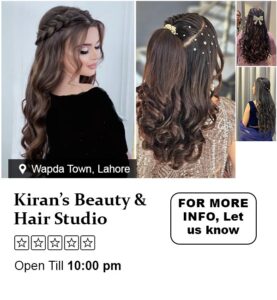 Hair styling services at the best salon in Wapda Town Lahore