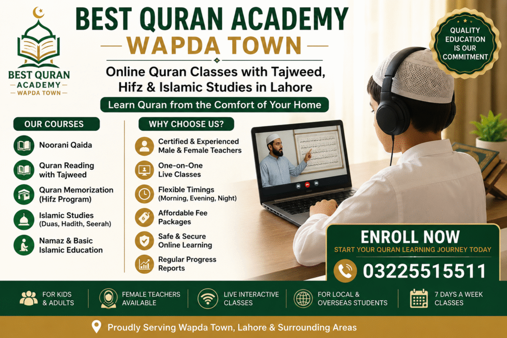 Online Quran Academy in Lahore by Best Quran Academy Wapda Town