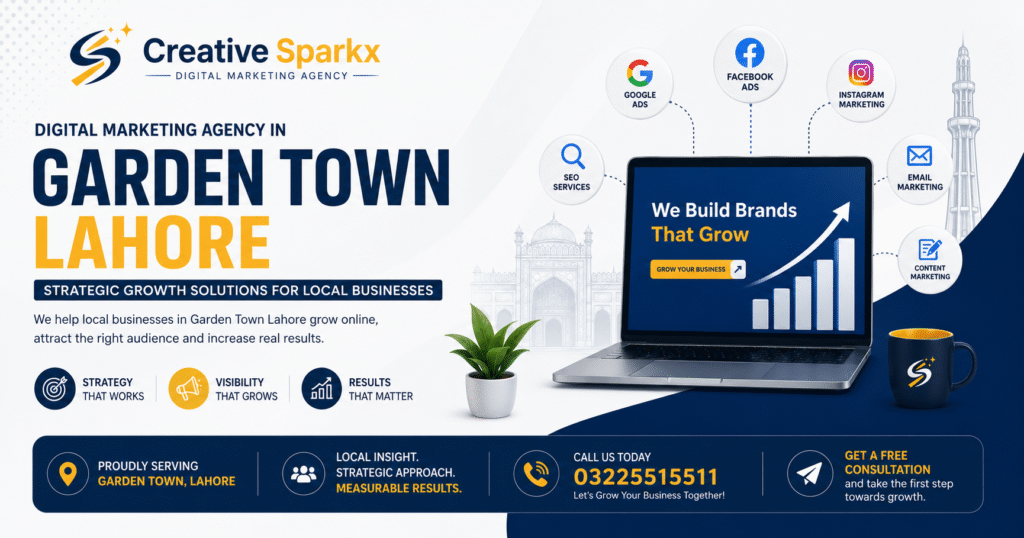 Digital Marketing Agency in Garden Town Lahore by Creative Sparkx
